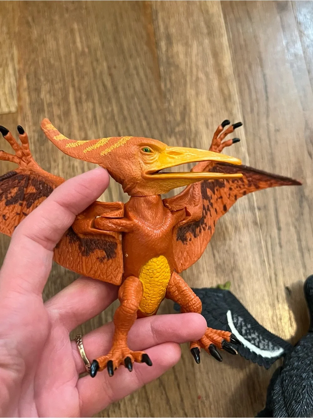 Archaeopteryx Orange Dino Flying Dinosaurs Pteranodon Action Figure Posable